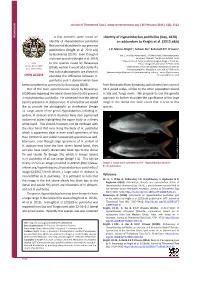 Identity of Hypselobarbus Pulchellus (Day, 1870) - Identity of Hypselobarbus Pulchellus an Addendum to Knight Et Al