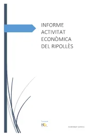 Informe Activitat Econòmica Del Ripollès