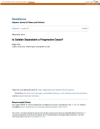 Is Catalan Separatism a Progressive Cause?