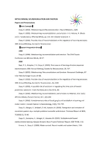 METALEARNING, NEUROMODULATION and EMOTION Papers and Presentations 【Basic Concepts】 Doya, K
