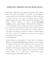 Oxidative Addition of Polar Reagents