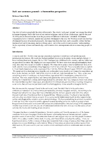 Soil: Our Common Ground – a Humanities Perspective