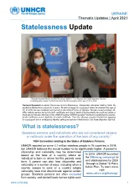 Statelessness Update