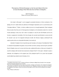 The Aporia of Divine Economy Vs. the Socratic Ideal of Service: a Close Reading of the Fifth Elenchus in Plato’S Euthyphro