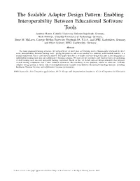 The Scalable Adapter Design Pattern: Enabling Interoperability Between Educational Software Tools