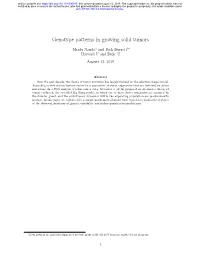 Genotype Patterns in Growing Solid Tumors