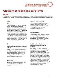 Glossary of Health and Care Terms