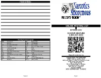 Online Meeting List