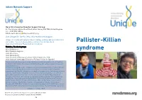 Pallister-Killian Syndrome Groups Worldwide Who Are Studying the Different Aspects of This Syndrome