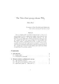 The Tate–Oort Group Scheme Top