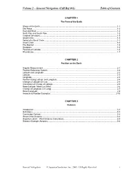 Volume 2 – General Navigation (JAR Ref 061) Table of Contents