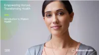 Watson Health Intro 170612