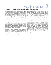 Appendix B Documented Historic Communities