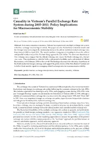 Causality in Vietnam's Parallel Exchange Rate System During