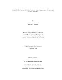 Pseudo Random Number Generation Using Hardware Implementation of Elementary Cellular Automata