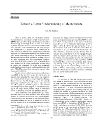 Toward a Better Understanding of Methotrexate