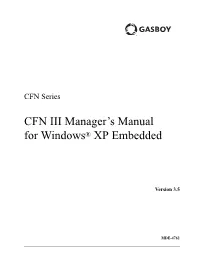 CFN III Manager's Manual for Windows® XP Embedded