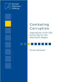 Combating Corruption the G20 of Implications for the Action Plan Region Asia-Pacific