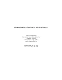 Forecasting Financial Statements with No Plugs and No Circularity Ignacio