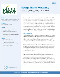 George Mason University Cloud Computing with IBM