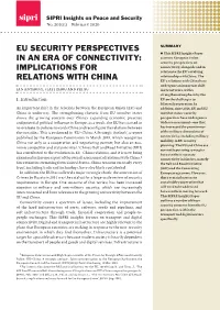 Implications for Relations with China