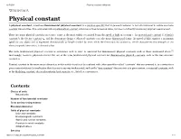 Physical Constant - Wikipedia