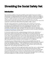 Shredding the Social Safety Net