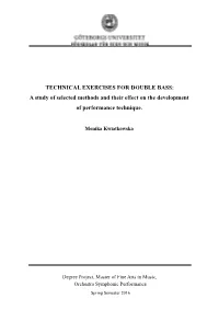 Technical Exercises for Double Bass