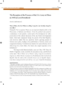 The Reception of the Presence of the U.S. Army in Pilsen in 1945 in Local Periodicals Provided by Dspace at University of West Bohemia