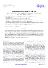 Unveiling Shocks in Planetary Nebulae⋆