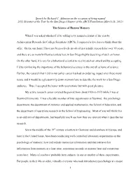 1 Speech by Richard C. Atkinson on the Occasion of Being Named 2011