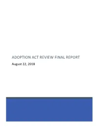 2018 Adoption Act Review Final Report
