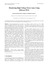Monitoring High Voltage Power Lines Using Efficient WSN