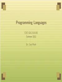 Programming Languages