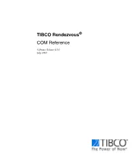 TIBCO Rendezvous COM Reference Iv | Contents