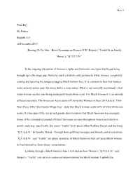 Black Feminism in Frances EW Harper's “Vashti”&A
