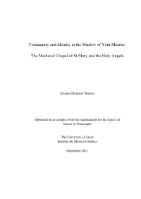 Community and Identity in the Shadow of York Minster: the Medieval