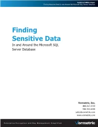 Finding Sensitive Data in and Around Microsoft SQL Server