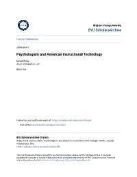 Psychologism and American Instructional Technology