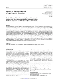 Update in the Management of Type B Aortic Dissection