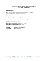 2019-2020 UCLA Academic Senate Program Review of University Extension