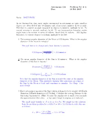 Astronomy 114 Problem Set # 2 Due: 16 Feb 2007 Name