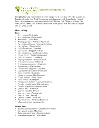 Download the Upland Forest Species List
