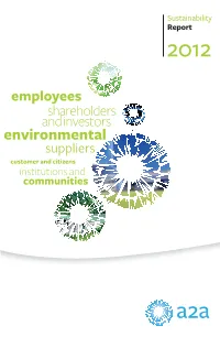 Environmental Suppliers Customer and Citizens Institutions and Communities Susainability Report - 2012 1 Index
