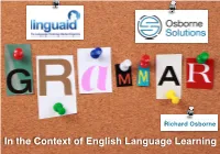 Grammar in the Context of Language Learning