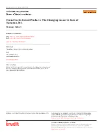 The Changing Resource Base of Nanaimo, BC