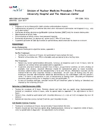 Division of Nuclear Medicine Procedure / Protocol University