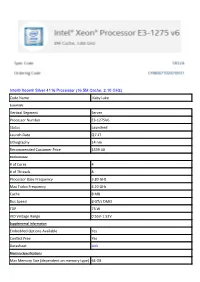 Intel® Xeon® Silver 4116 Processor (16.5M Cache, 2.10 Ghz) Code Name Kaby Lake