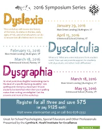 2016 Symposium Series