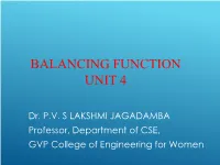 Balancing Function Unit 4